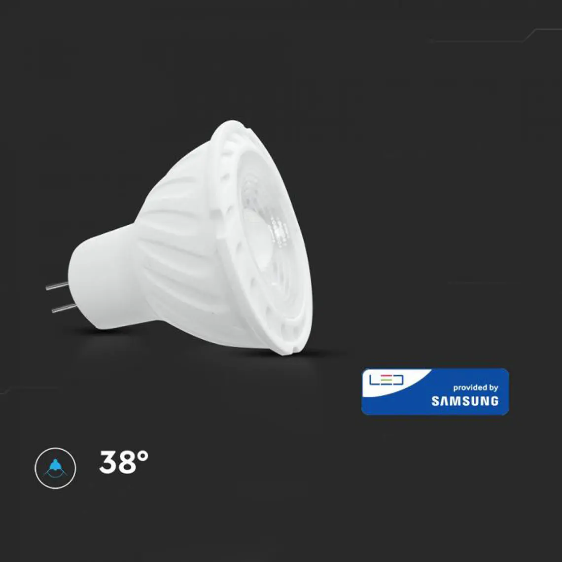 Lâmpada LED Chip Samsung 6.5W GU5.3 38º V-TAC 4