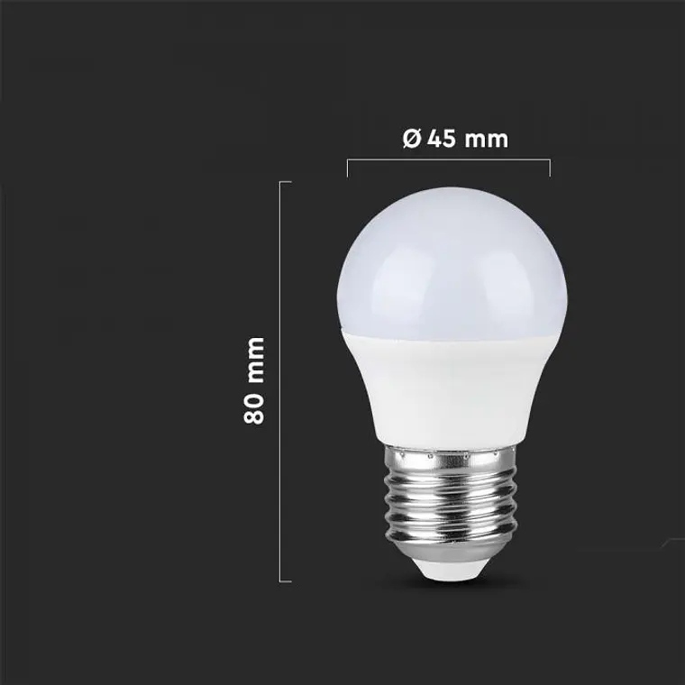 Lâmpada LED Chip Samsung 4.5W E27 G45 V-TAC 2
