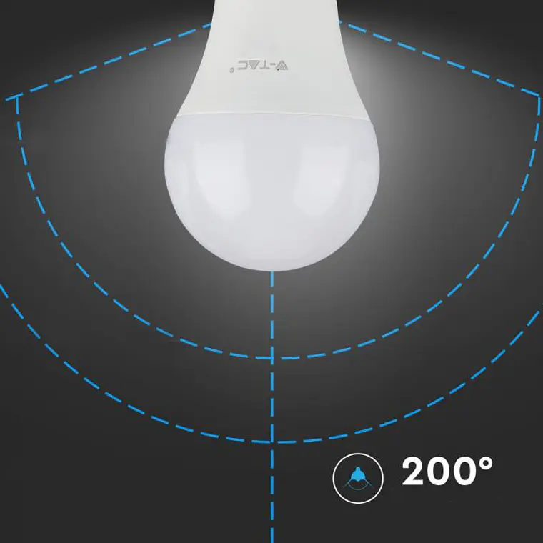 Lâmpada LED Plastic Chip Samsung 8.5W 3000K E27 A60 V-TAC 4