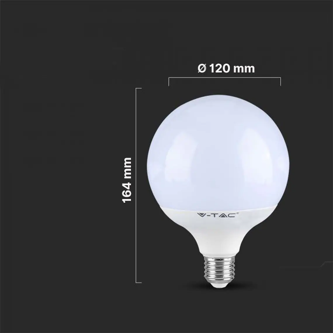 Lâmpada LED Plastic Chip Samsung 18W 6400K E27 G120 V-TAC 2