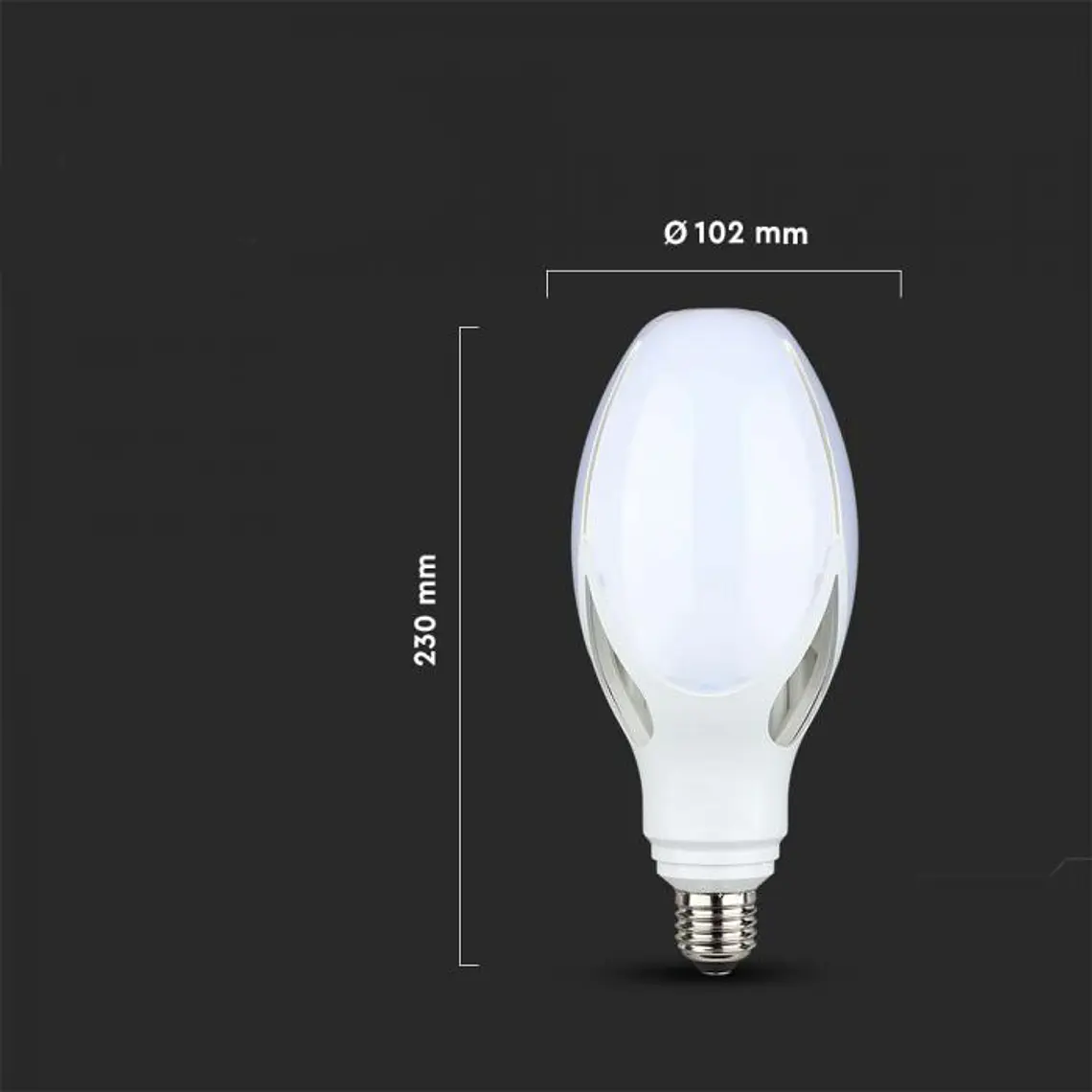 Lâmpada LED Olive Chip Samsung 36W E27 265º A90 V-TAC 5