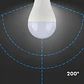 Lâmpada LED Plastic Chip Samsung 15W 4000K E27 A65 V-TAC - Thumbnail 4