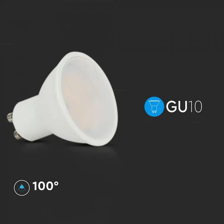Lâmpada LED Chip Samsung 10W 6500K GU10 110º V-TAC 4