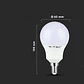 Lâmpada LED Plastic Chip Samsung 8.5W 4000K E14 A60 V-TAC - Thumbnail 3