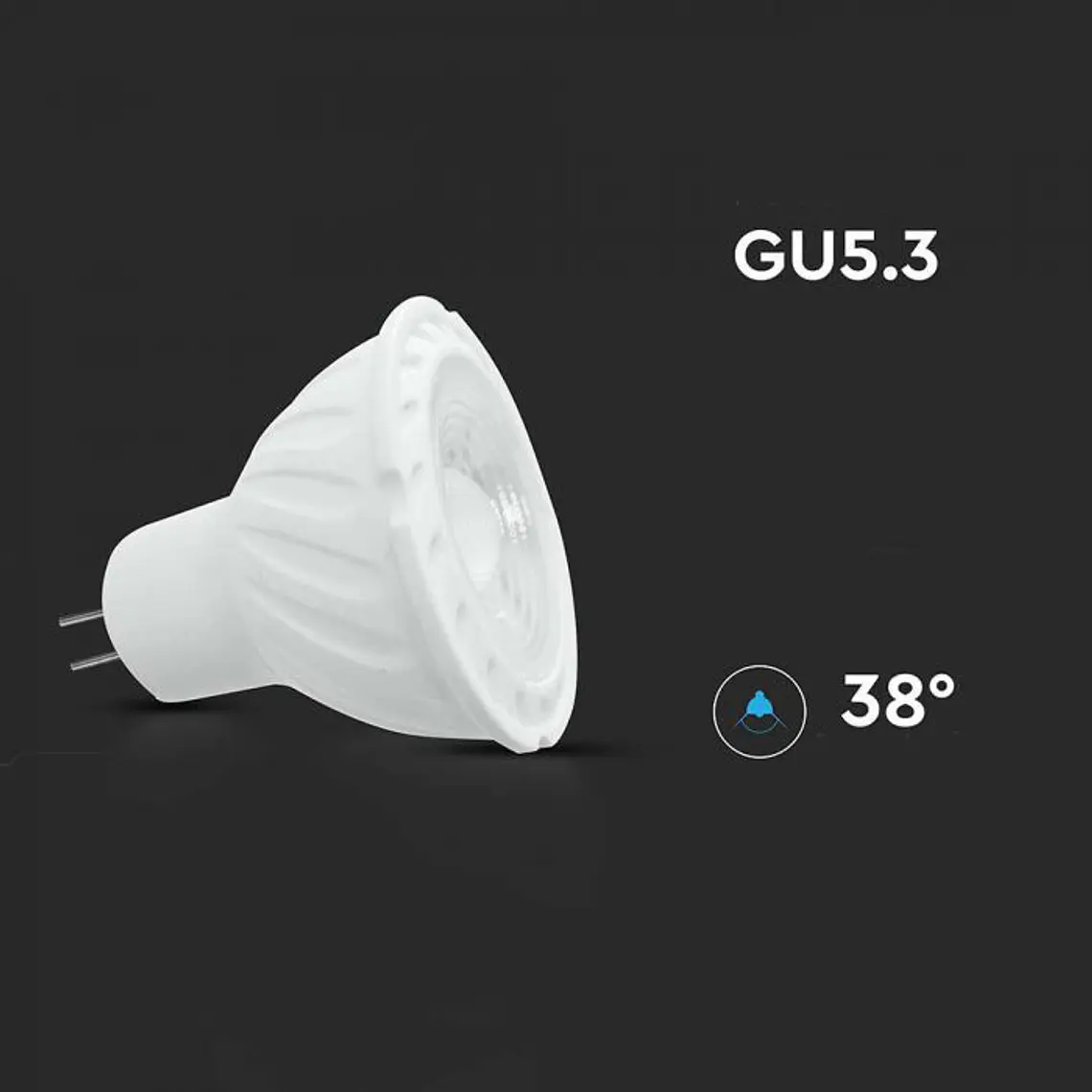 Lâmpada LED Plastic Chip Samsung 6W 38º MR16 V-TAC 4