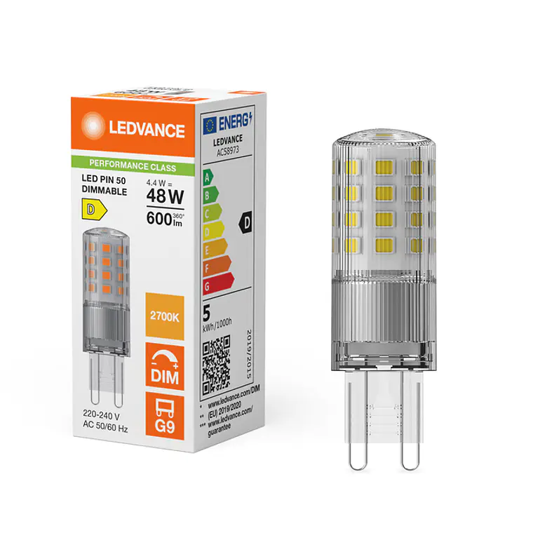 Lâmpada LED PIN 50 320° DIM P 4.4W 827 G9 Clear Ledvance 3