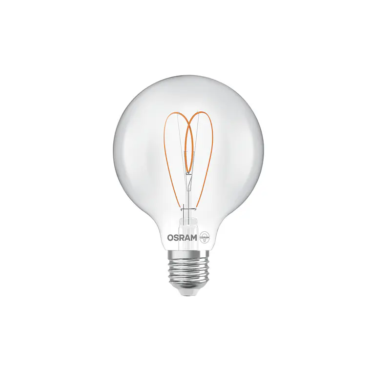 Lâmpada Vintage 1906 Globe 95 60 Filamento Coração DIM 7.2W 927 E27 Clear Ledvance 1
