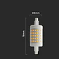 Lâmpada LED SMD 7W 6500K 78mm R7S V-TAC - Thumbnail 2