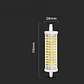 Lâmpada LED Ceramic 16W 3000K 118mm R7S V-TAC - Thumbnail 2