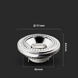 Lâmpada LED AR111 12W 4000K G53 12V 40° V-TAC
