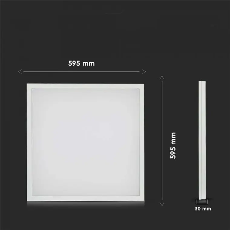 Painel LED quadrado 2IN1 encastrar/saliente 36W 6500K 600X600mm V-TAC 6