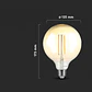 Lâmpada LED G125 DIM 8W 2200K E27 âmbar V-TAC - Thumbnail 2