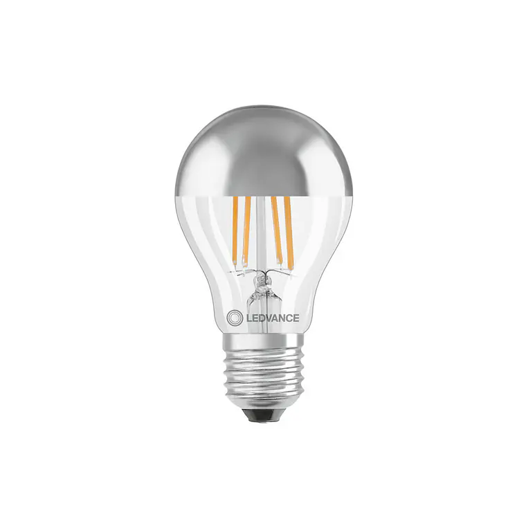Lâmpada LED Classic A 50 Filament Mirror P 6.5W 827 E27 Silver Ledvance 1