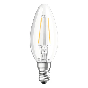 Lâmpada LED Classic B 25 Filament P 2.5W 827 E14 Clear Ledvance