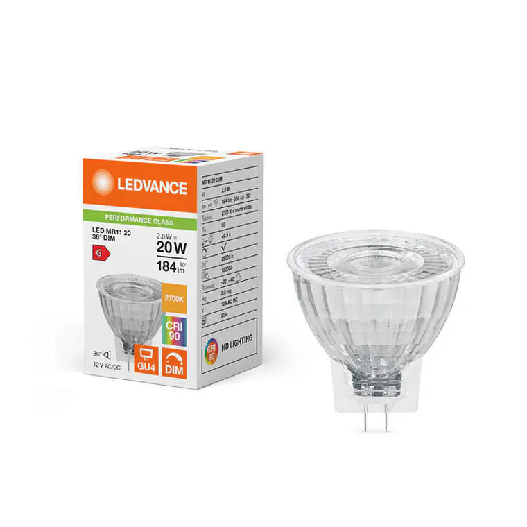 Lâmpada LED MR11 20 DIM P 2.8W 927 GU4 36° Ledvance 3