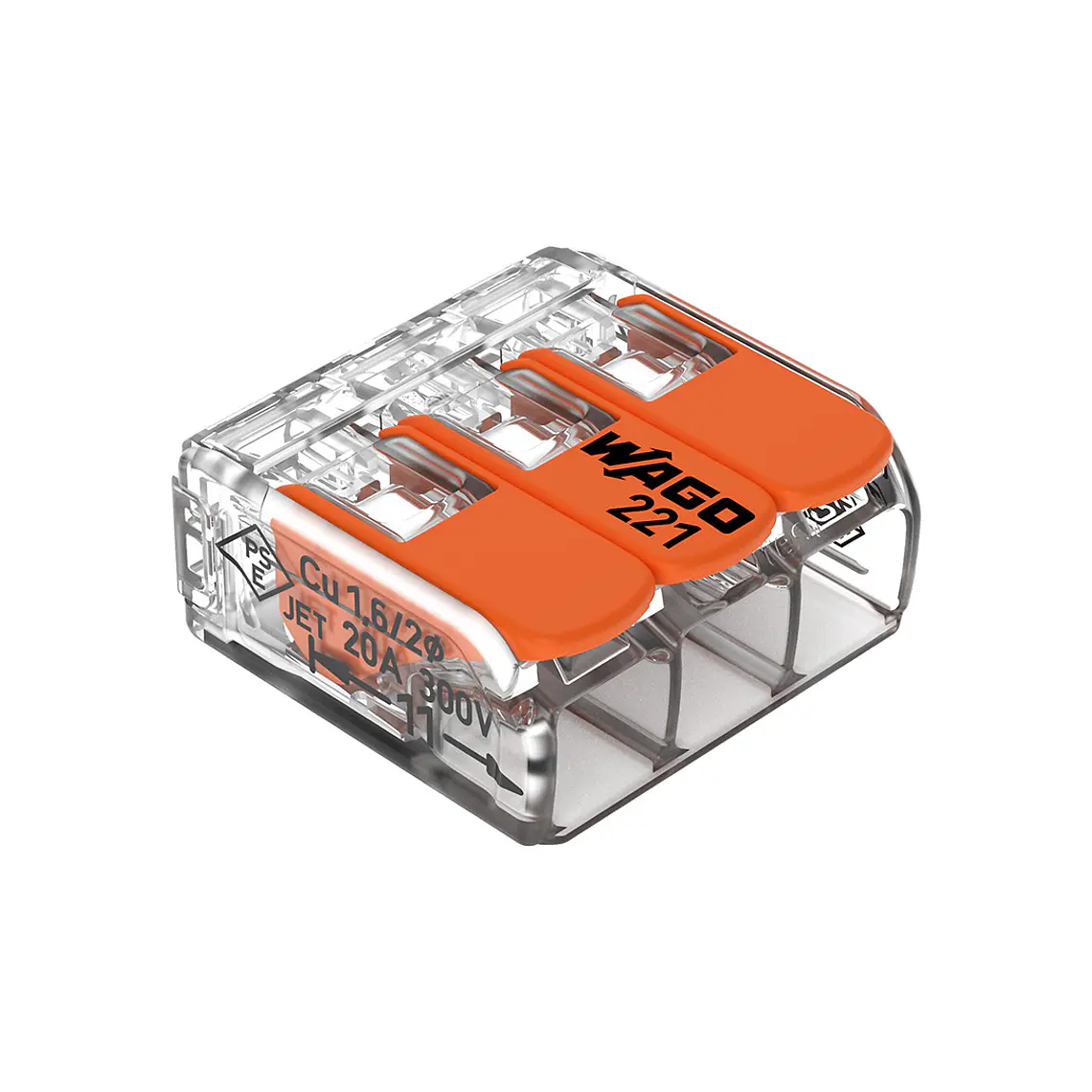 Ligador 221-413 3 ligações Wago 1