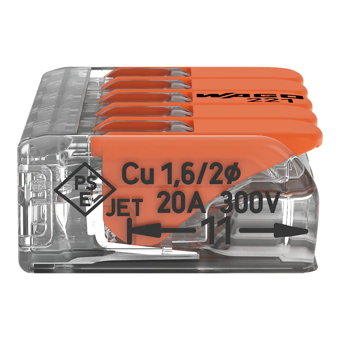 Ligador 221-415 5 ligações Wago 4