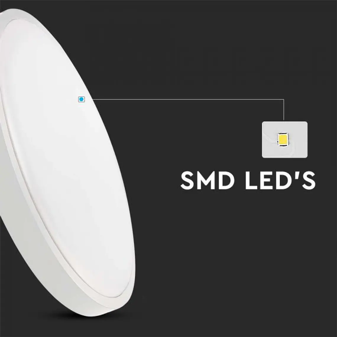 Plafon LED DOME 18W 4000K IP44 c/sensor de micro-ondas V-TAC 4