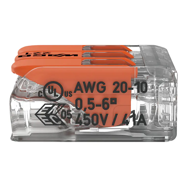 Ligador 221-613 3 ligações Wago 3