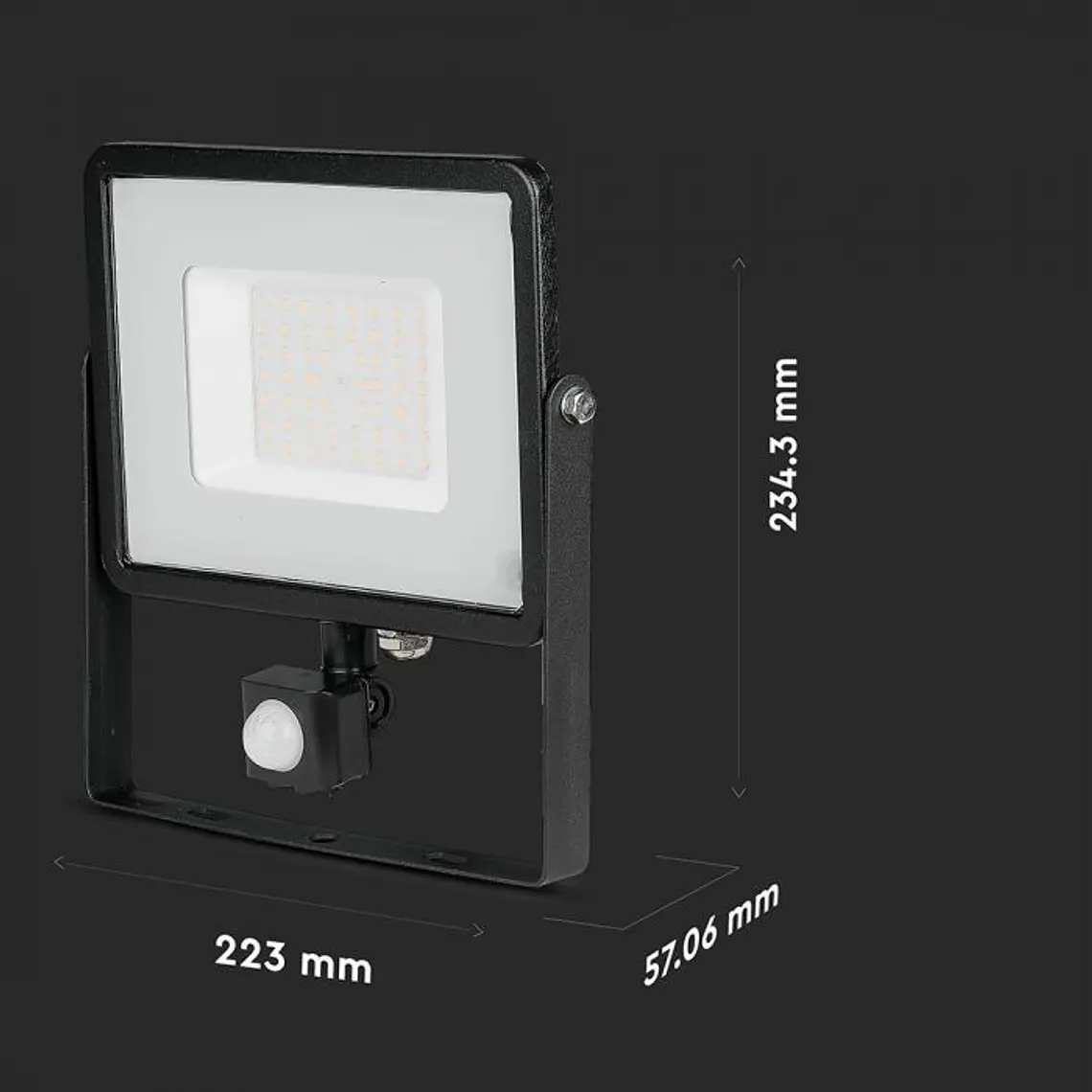 Projetor LED SMD Chip Samsung c/sensor PIR 50W corpo Preto V-TAC 7