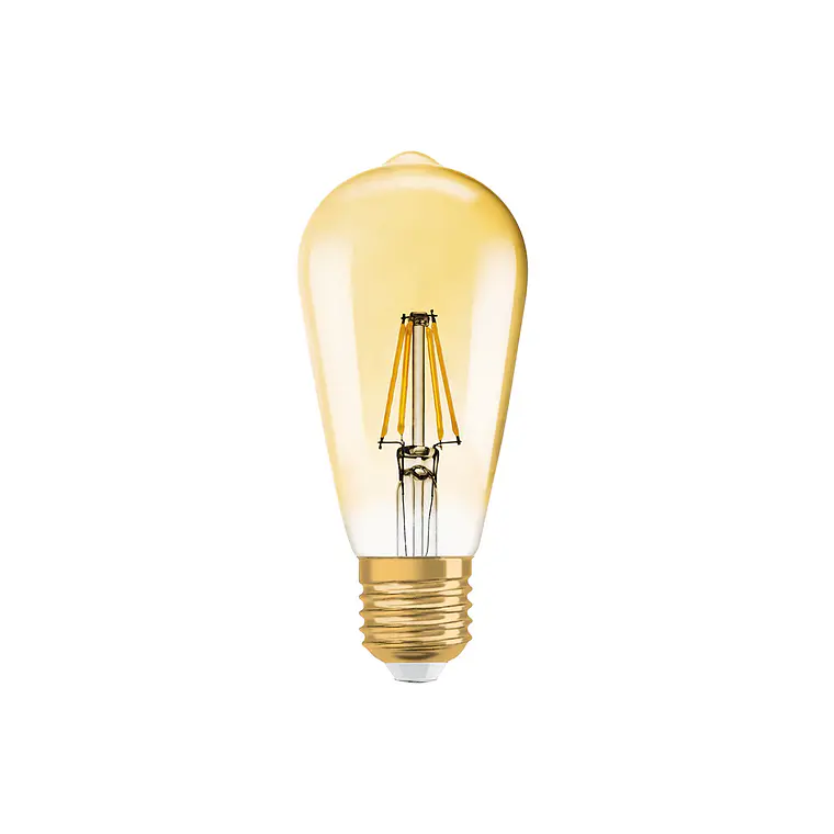 Lâmpada LED Vintage 1906 Edison 55 Filament DIM 6.5W 824 E27 Gold Ledvance 1
