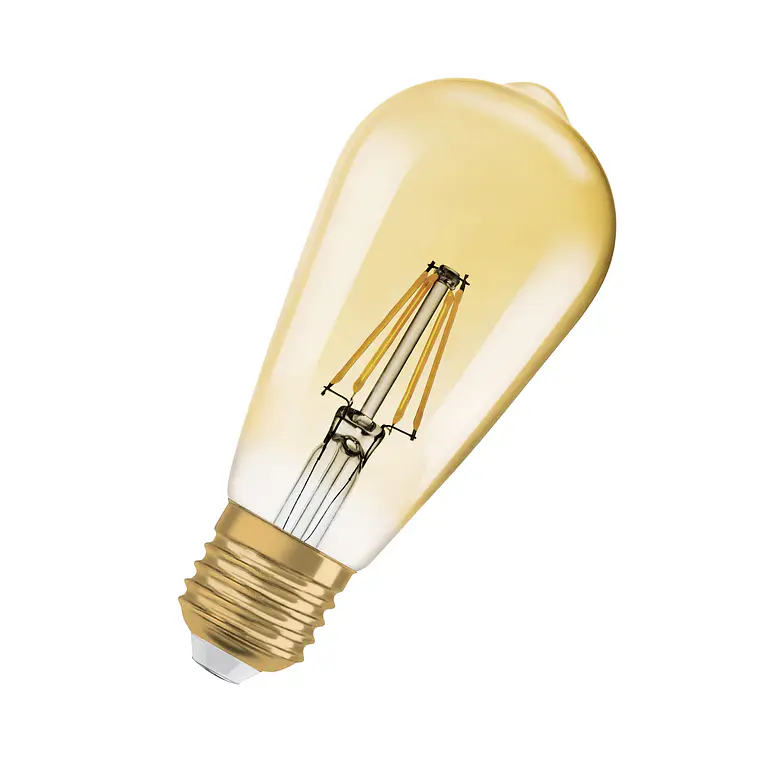 Lâmpada LED Vintage 1906 Edison 55 Filament DIM 6.5W 824 E27 Gold Ledvance 2