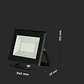 Projetor LED SMD E-Series 50W 3000K Preto V-TAC - Thumbnail 6