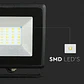 Projetor LED SMD E-Series 50W 3000K Preto V-TAC - Thumbnail 7