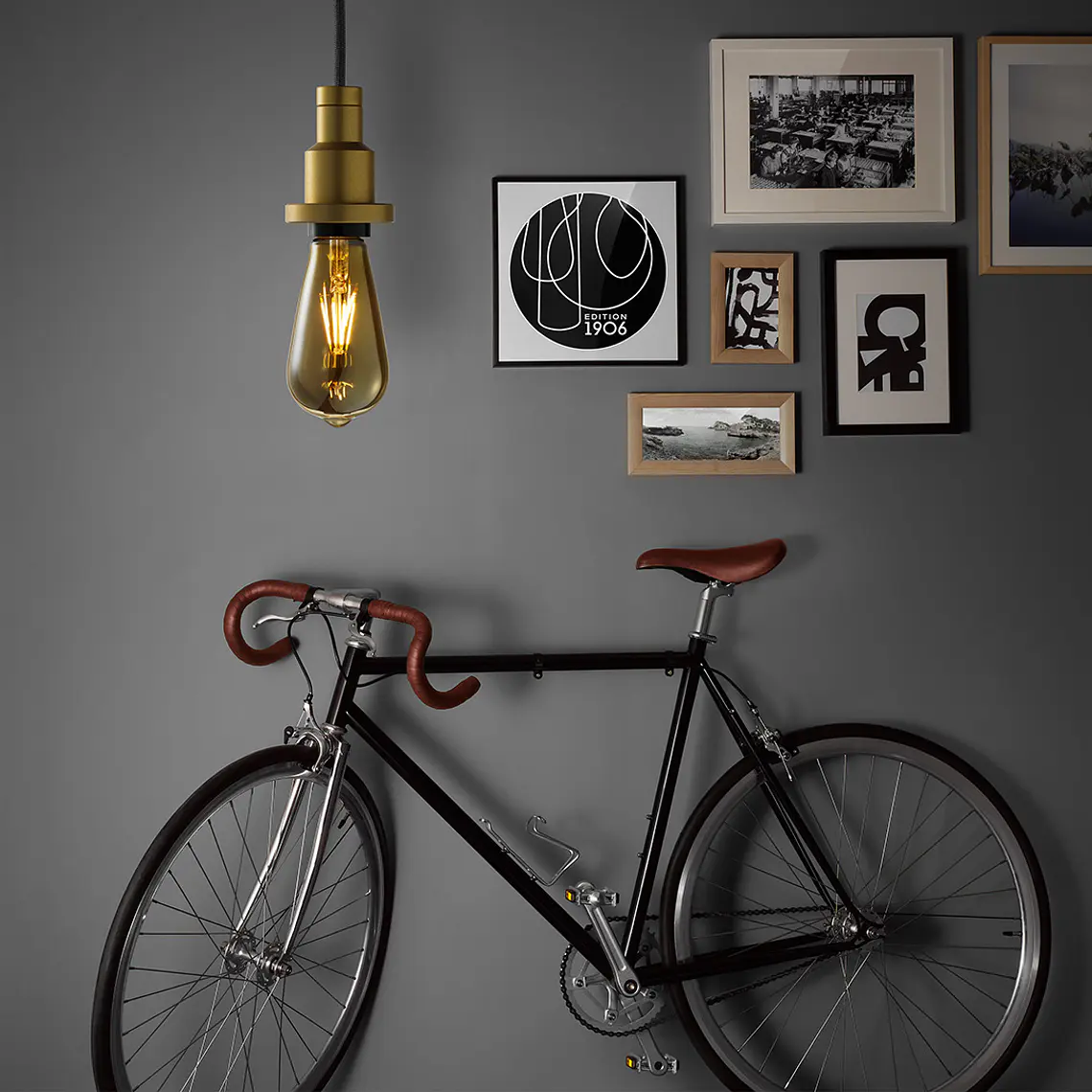 Lâmpada LED Vintage 1906 Edison 55 Filament DIM 6.5W 824 E27 Gold Ledvance 5