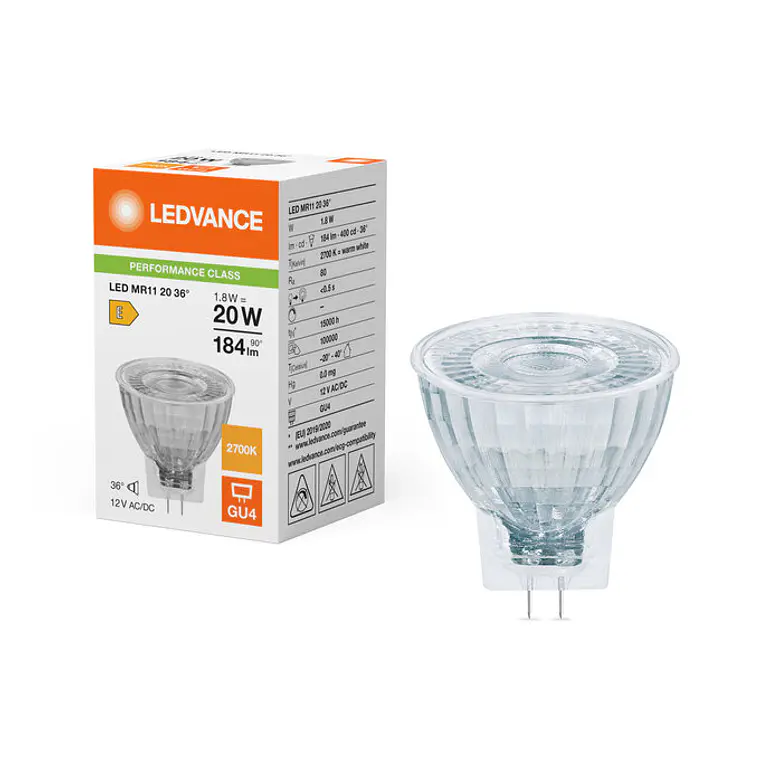 Lâmpada LED MR11 20 36° P 1.8W 827 GU4 Ledvance 3
