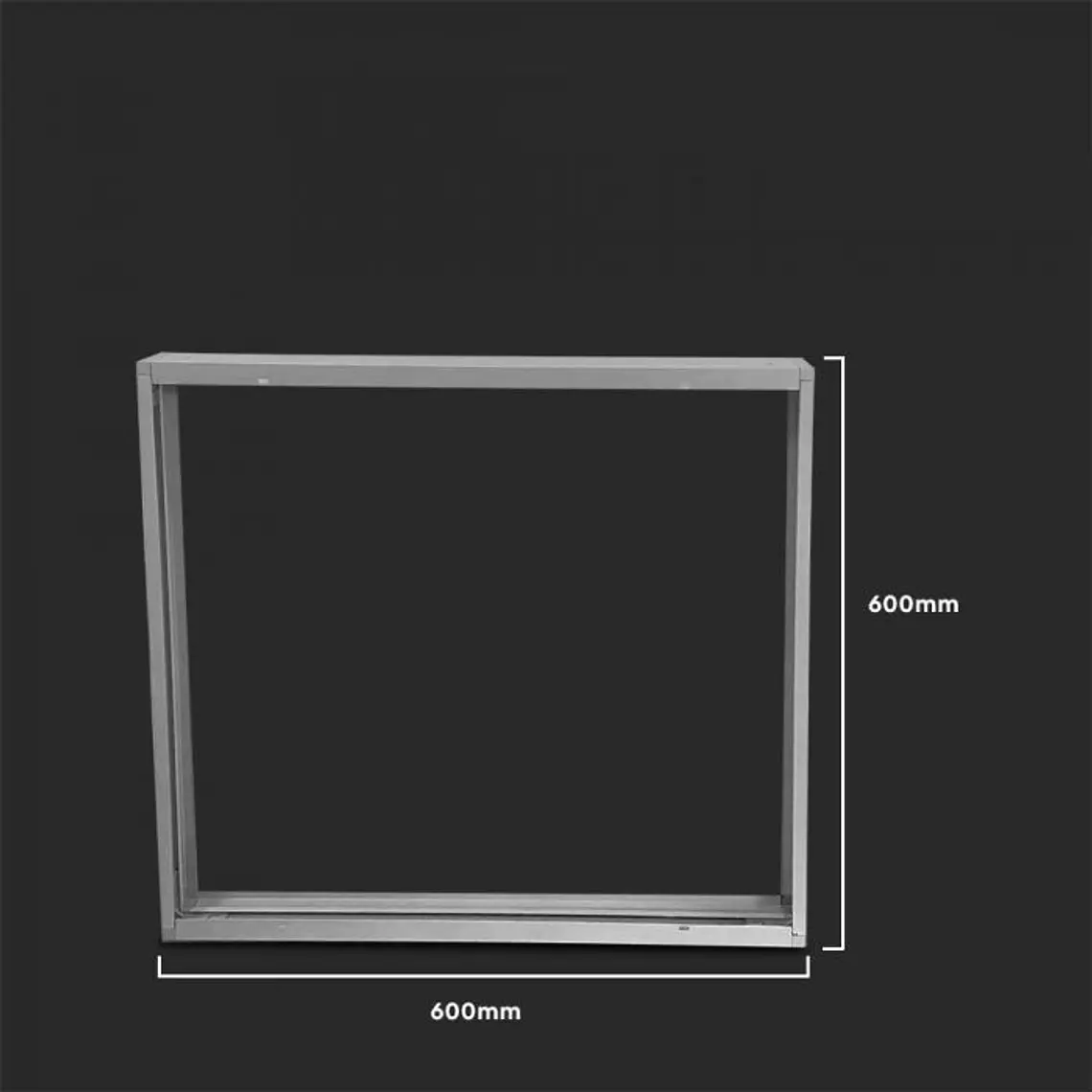 Moldura p/montagem de painel saliente 600X600mm Branco V-TAC  2