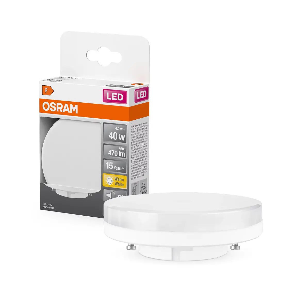 Lâmpada LED Star GX53 40 4.9W 120° Frosted Ledvance 3