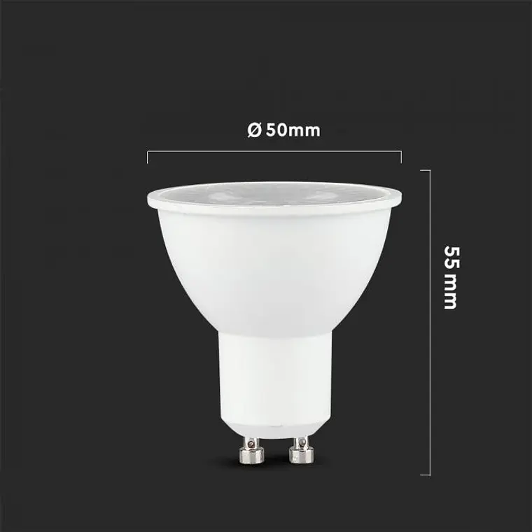 Lâmpada LED Plastic Spotlight Chip Samsung 7.5W 6500K GU10 38° V-TAC 3