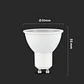 Lâmpada LED Plastic Spotlight Chip Samsung 7.5W 6500K GU10 38° V-TAC - Thumbnail 3