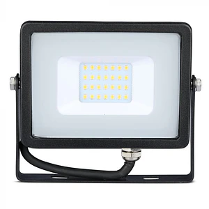 Projetor LED SMD Chip Samsung 20W 6400K Corpo Preto/Vidro Cinzento V-TAC