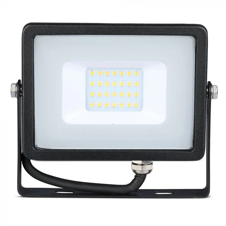 Projetor LED SMD Chip Samsung 20W 6400K Corpo Preto/Vidro Cinzento V-TAC 2