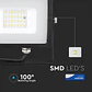 Projetor LED SMD Chip Samsung 20W 6400K Corpo Preto/Vidro Cinzento V-TAC - Thumbnail 7