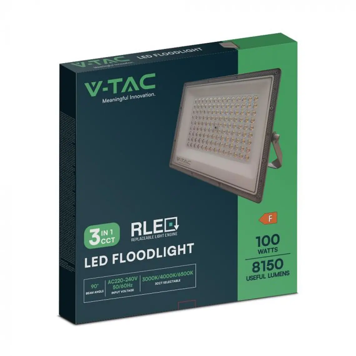 Projetor 100W LED 3IN1 GUN Corpo Cinza V-TAC 7