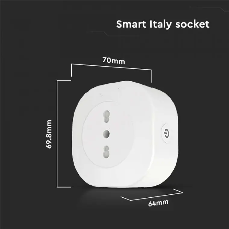 Tomada c/WIFI Plug EU, trabalha c/Amazon Alexa & Google Home V-TAC 2