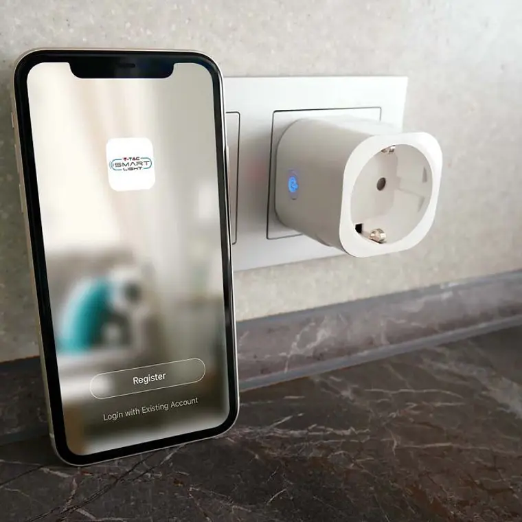 Tomada c/WIFI Plug EU, trabalha c/Amazon Alexa & Google Home V-TAC 6