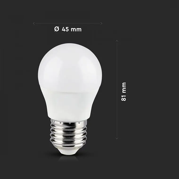 Lâmpada Smart 5W G45 E27 compatível c/Alexa e Google home RGB+WW+CW V-TAC 2