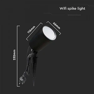 Projetor estaca Smart 7W compatível c/Alexa e Google home 3IN1+RGB V-TAC