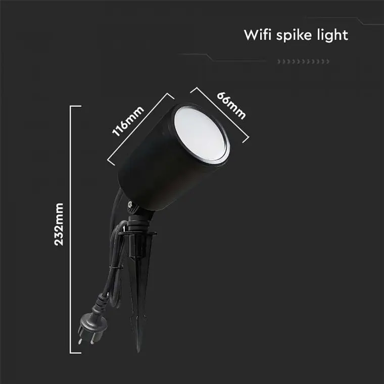 Projetor estaca Smart 7W compatível c/Alexa e Google home 3IN1+RGB V-TAC 2