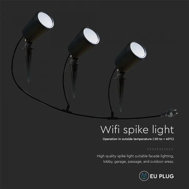 Projetor estaca Smart 7W compatível c/Alexa e Google home 3IN1+RGB (pack 3) V-TAC 4