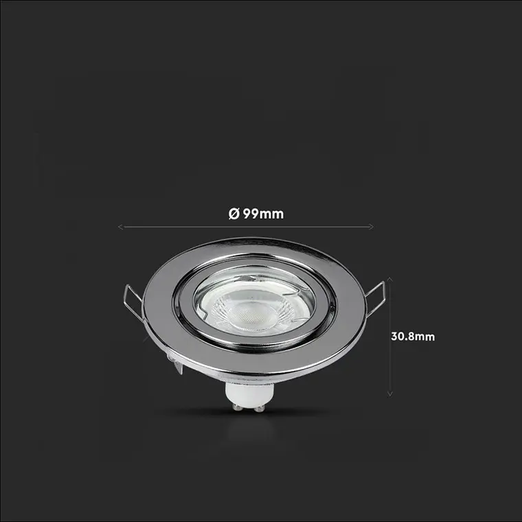 Aro redondo inox cromado GU10 V-TAC 5