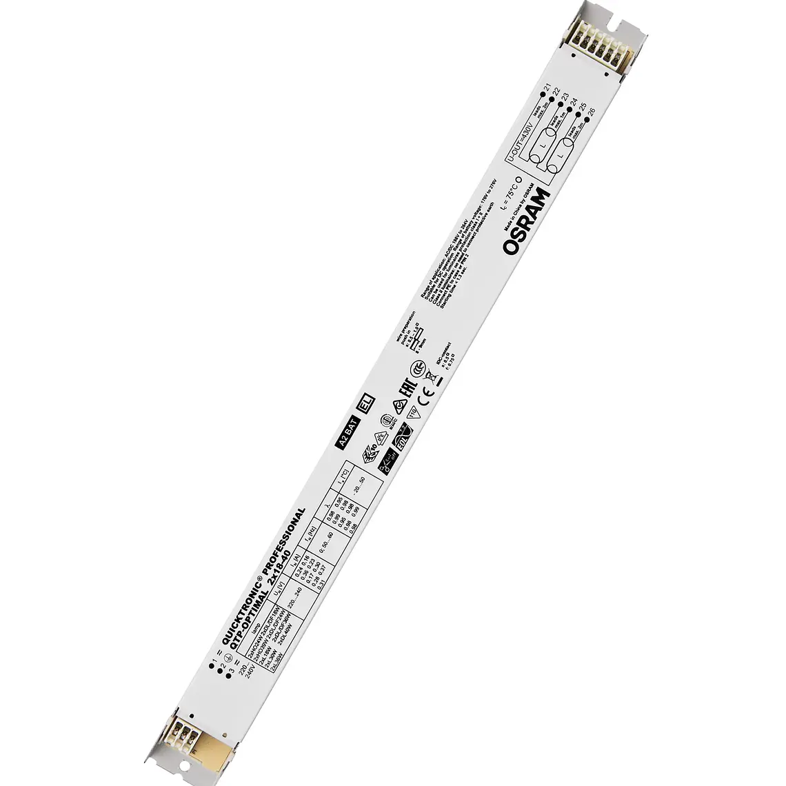 Balastro electrónico QTP-Optimal 2x18 40 Osram 1