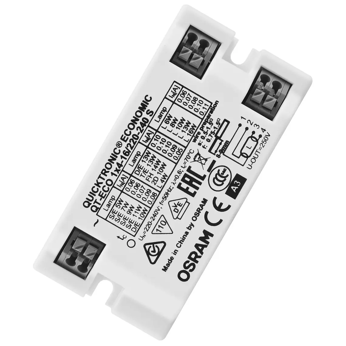 Balastro EVG QT-ECO 1x4-16/220-240V S Osram 1