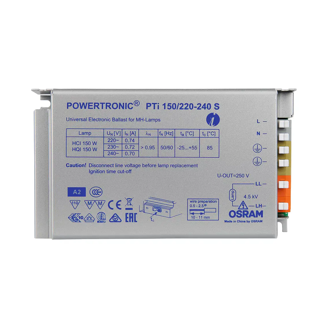Balastro eletrónico QT PTI 150/220-240 S Osram 2