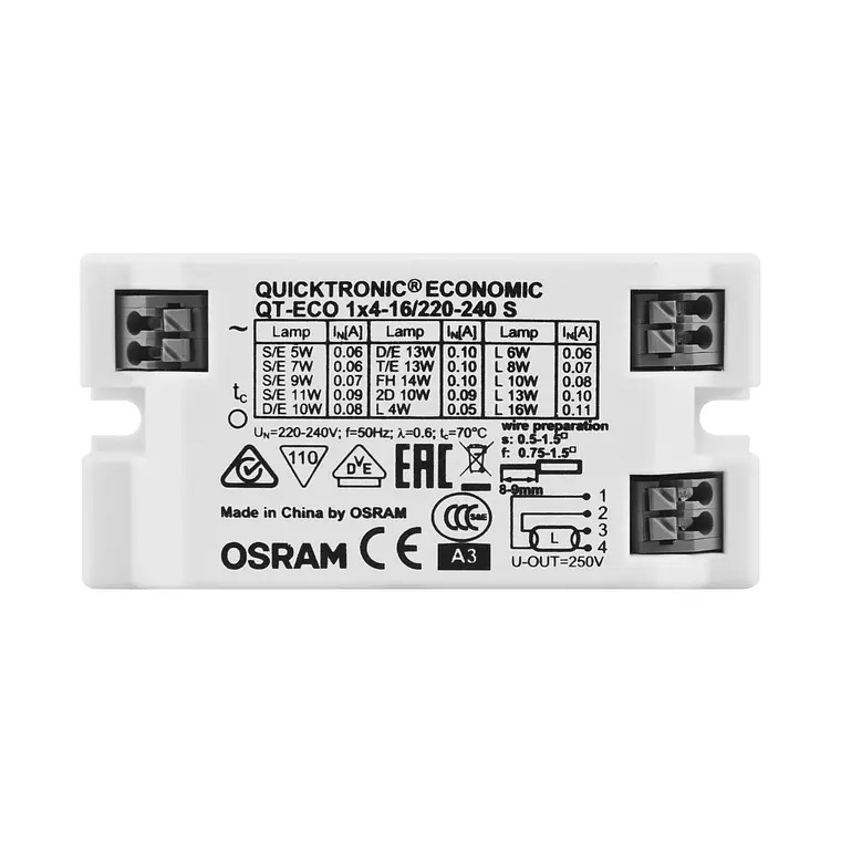 Balastro EVG QT-ECO 1x4-16/220-240V S Osram 2