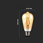 Lâmpada LED ST64 8W 2200K E27 âmbar V-TAC - Thumbnail 2